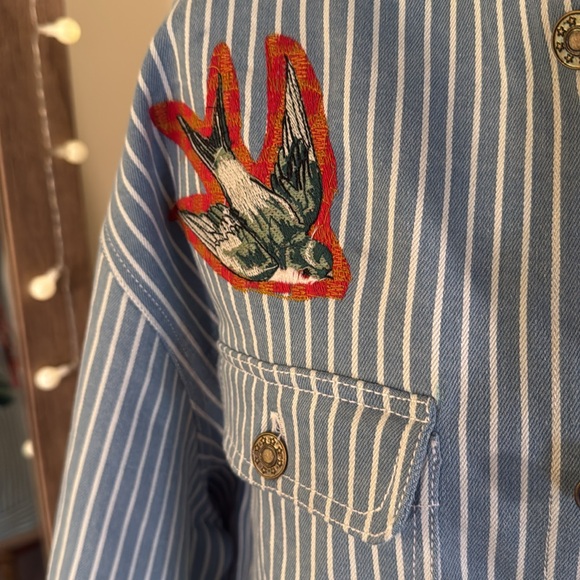 Denim and Bone Romeo Patched Jacket Free People - Picture 7 of 17